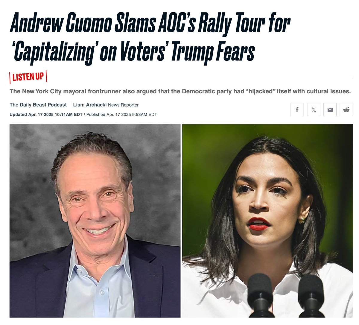 Zohran Kwame Mamdani (@zohrankmamdani) on Twitter photo .<a href="/AOC/">Alexandria Ocasio-Cortez</a> and <a href="/BernieSanders/">Bernie Sanders</a> are not "capitalizing" on voters' fears, they're showing us how to fight back against Donald Trump's billionaire-backed assault on working people across the country.
I wouldn't expect the guy accepting $250k from Bill Ackman to understand that. .<a href="/AOC/">Alexandria Ocasio-Cortez</a> and <a href="/BernieSanders/">Bernie Sanders</a> are not "capitalizing" on voters' fears, they're showing us how to fight back against Donald Trump's billionaire-backed assault on working people across the country.
I wouldn't expect the guy accepting $250k from Bill Ackman to understand that.