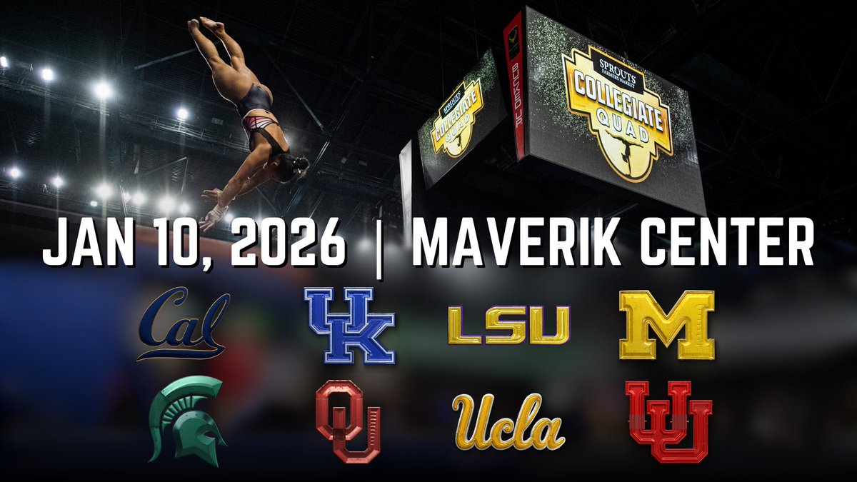 The 2026 Sprouts Farmers Market <a href="/CollegiateQuad/">Sprouts Farmers Market Collegiate Quad</a> tumbles into its 3rd year

🤸‍♀️Jan. 10 | ABC, ESPN2
🤸‍♀️Featuring California, Kentucky, LSU, Michigan, Michigan St., Oklahoma, UCLA, Utah

Details: bit.ly/4jC3bKu | More via <a href="/ForbesSports/">Forbes SportsMoney</a>: bit.ly/4ikPJJO