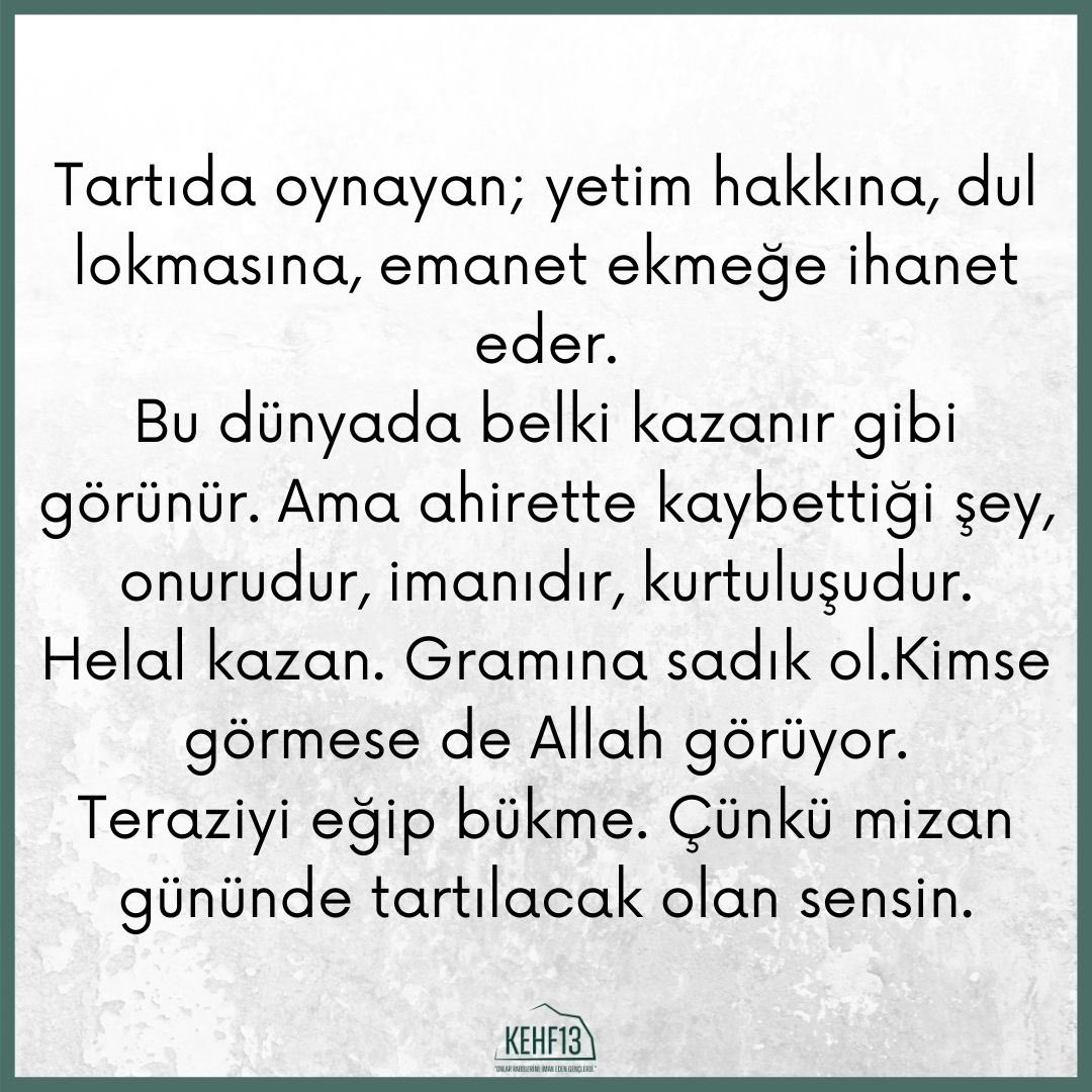 13_kehf's tweet photo. Helal Kazan, Hesap Günü Ağır Gelme

#cuma #hutbe https://t.co/idFuNWmfvZ