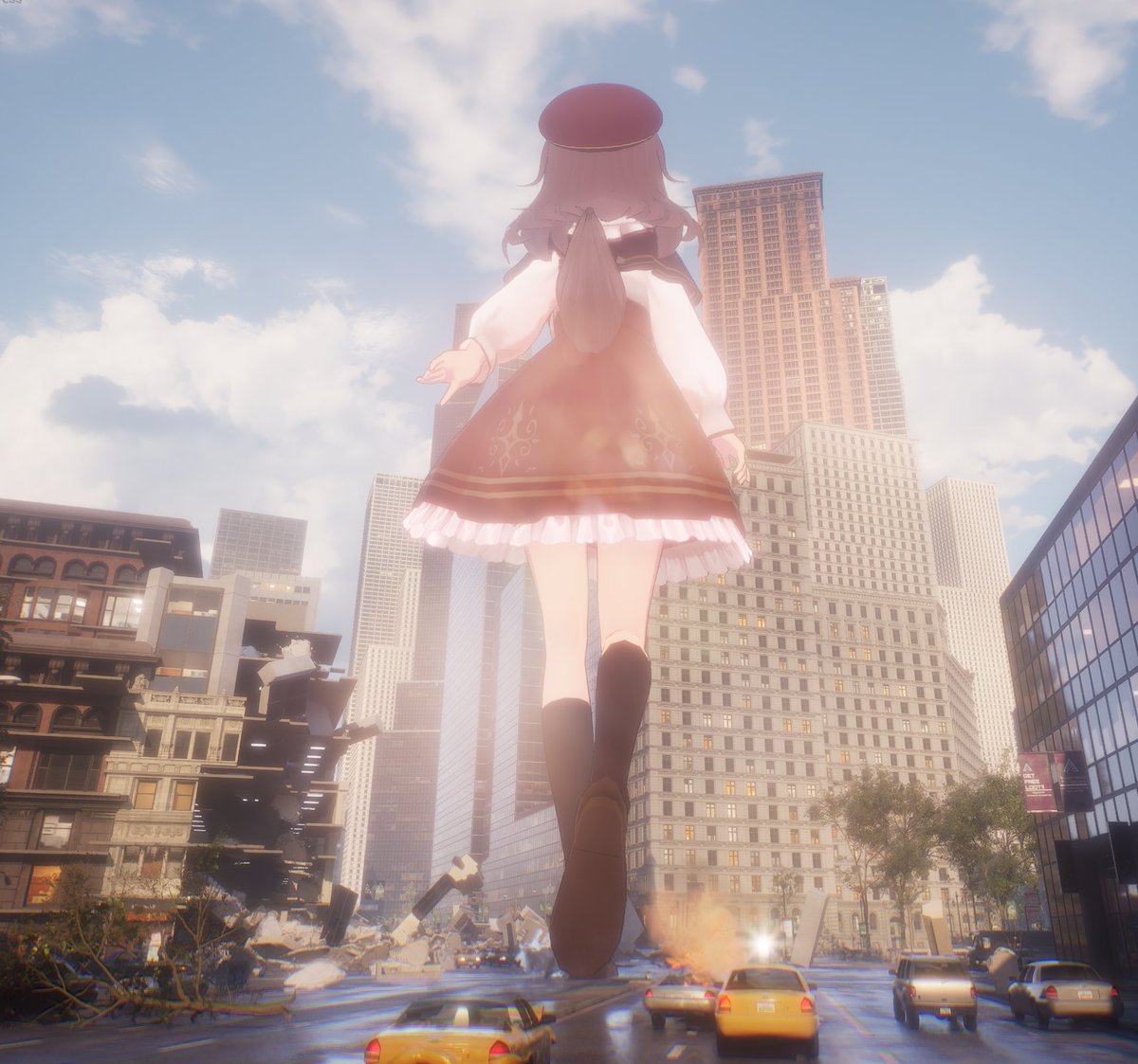 Thanks to .<a href="/XABBX_V/">XABBX</a>  we have a new filter that works perfectly with VRM imported anime styled characters (戌神 korone's copyright is owned by hololive) #Sizetwitter #Giantess