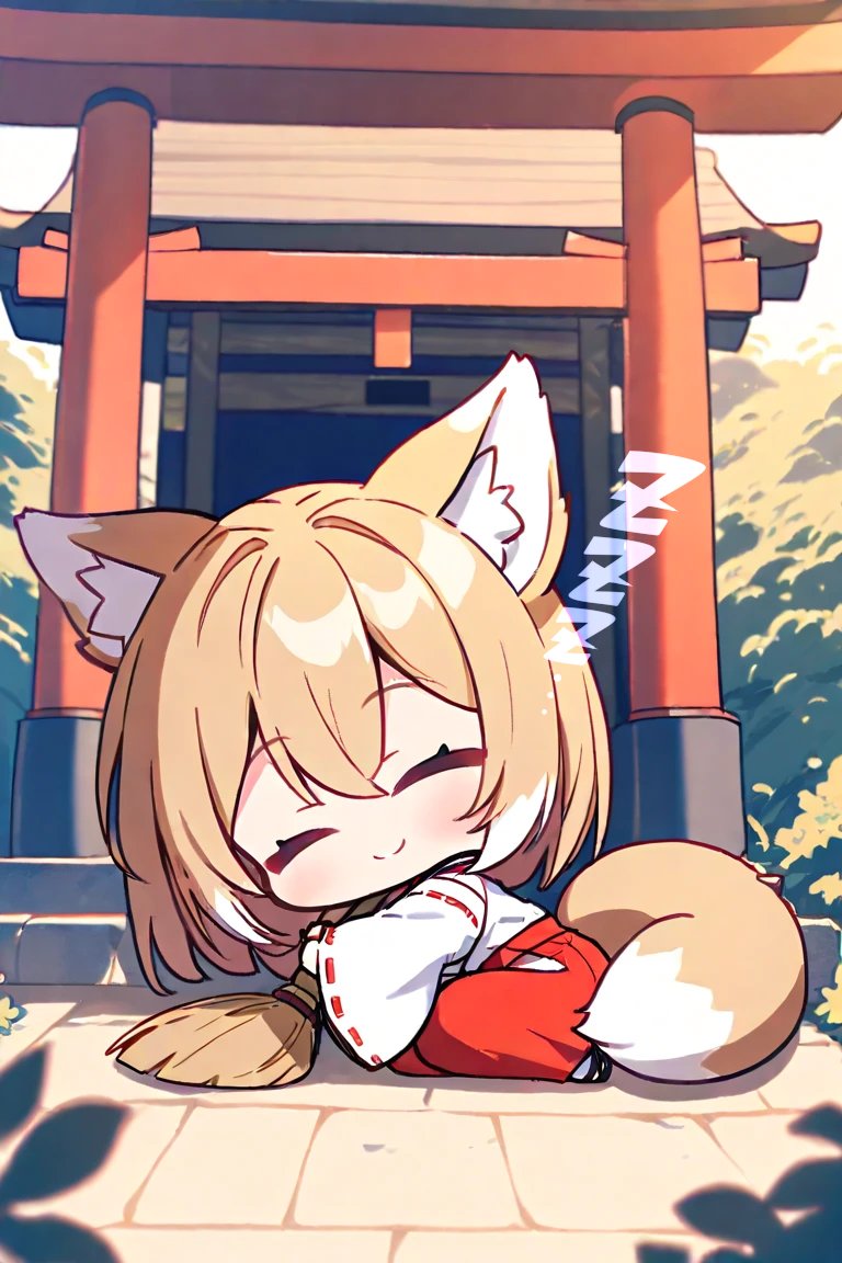 #ファンアート学園 の課題が出来上がりました😊

テーマは「宇迦と神社×眠い」です🤗

#ninjart #NinjaDAO