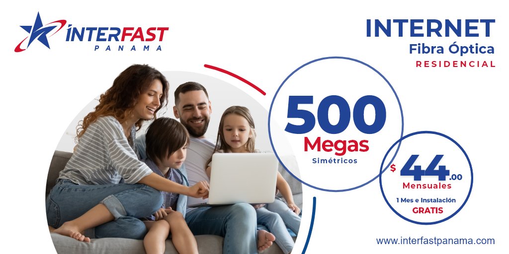 InterFastPanama's tweet image. ¡Experimenta la potencia de 500 Mbps con nuestro internet simétrico en Panamá! Conéctate de manera estable y al mejor precio, con instalación y el primer mes GRATIS. ¿Listo para mejorar tu conexión? Haz clic aquí: hubs.ly/Q03fjXz90 #InternetPanamá #InterFastTelecom