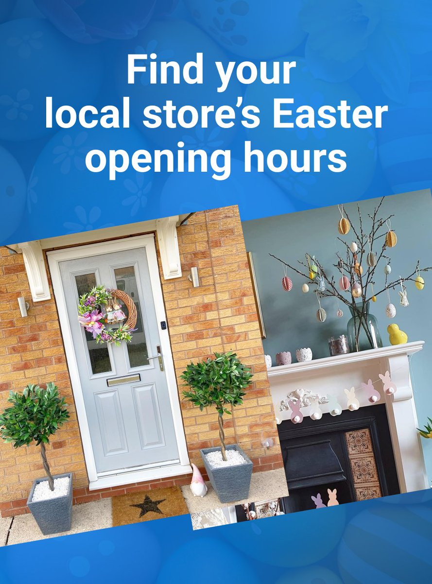 Don't miss out on our Easter deals this bank holiday weekend! Find your local Wickes store's opening hours through the link below:

spklr.io/6019AFjv