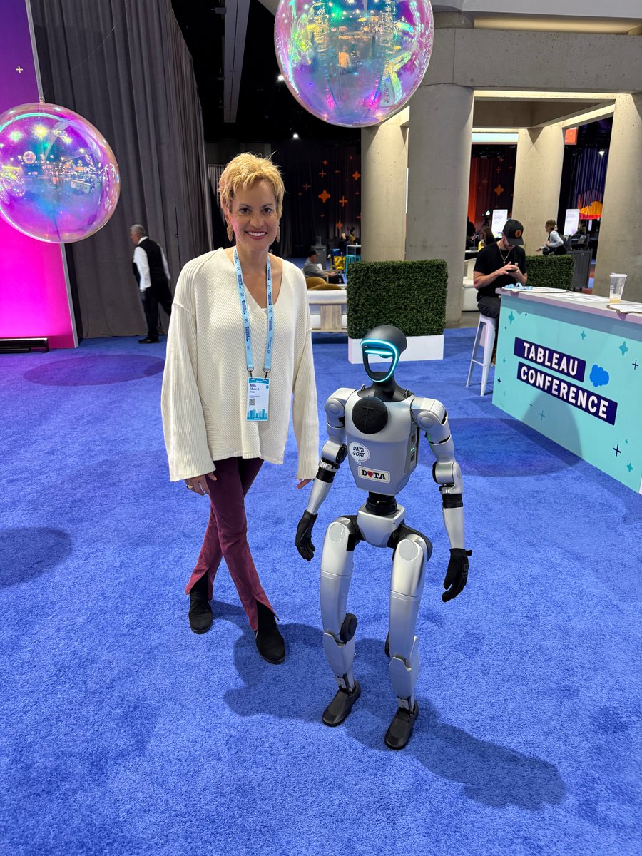 InnovativePros3's tweet image. One of my personal highlights at this week’s Tableau Conference was meeting and interacting with this robot — an AI agent. It can answer sophisticated questions. I asked it: How can AI assist lawyers? I got a thoughtful answer back.
