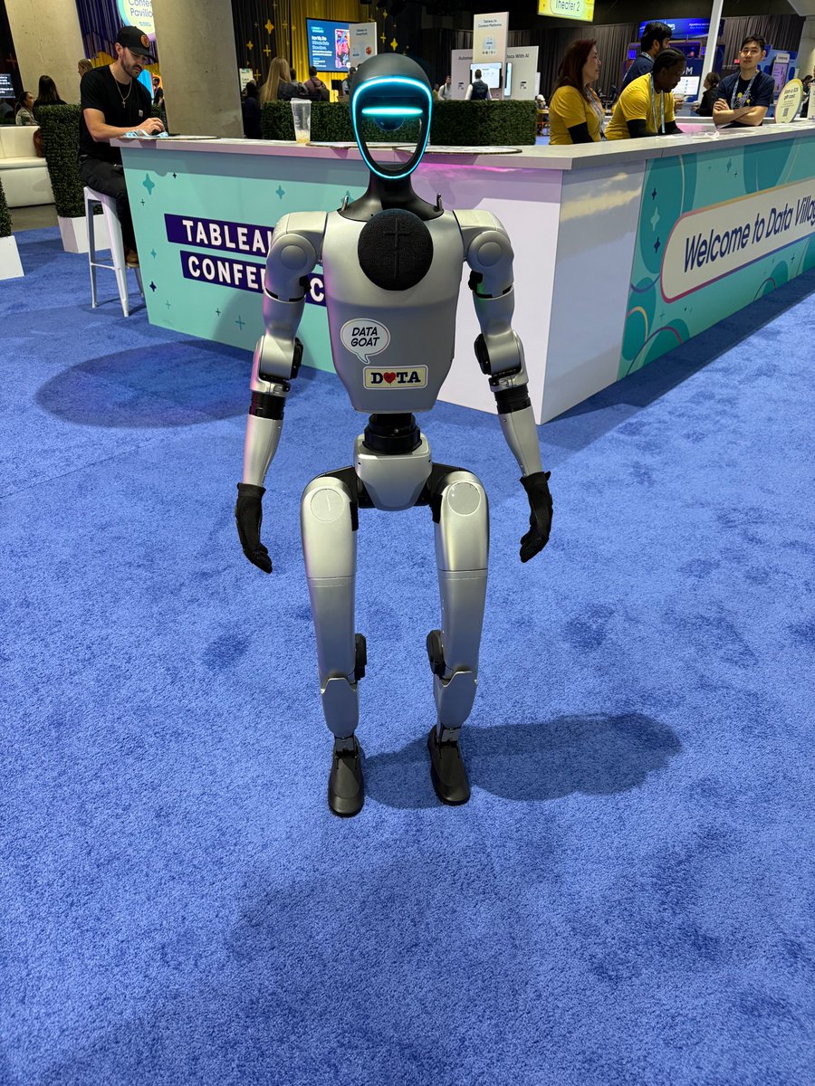 InnovativePros3's tweet image. One of my personal highlights at this week’s Tableau Conference was meeting and interacting with this robot — an AI agent. It can answer sophisticated questions. I asked it: How can AI assist lawyers? I got a thoughtful answer back.