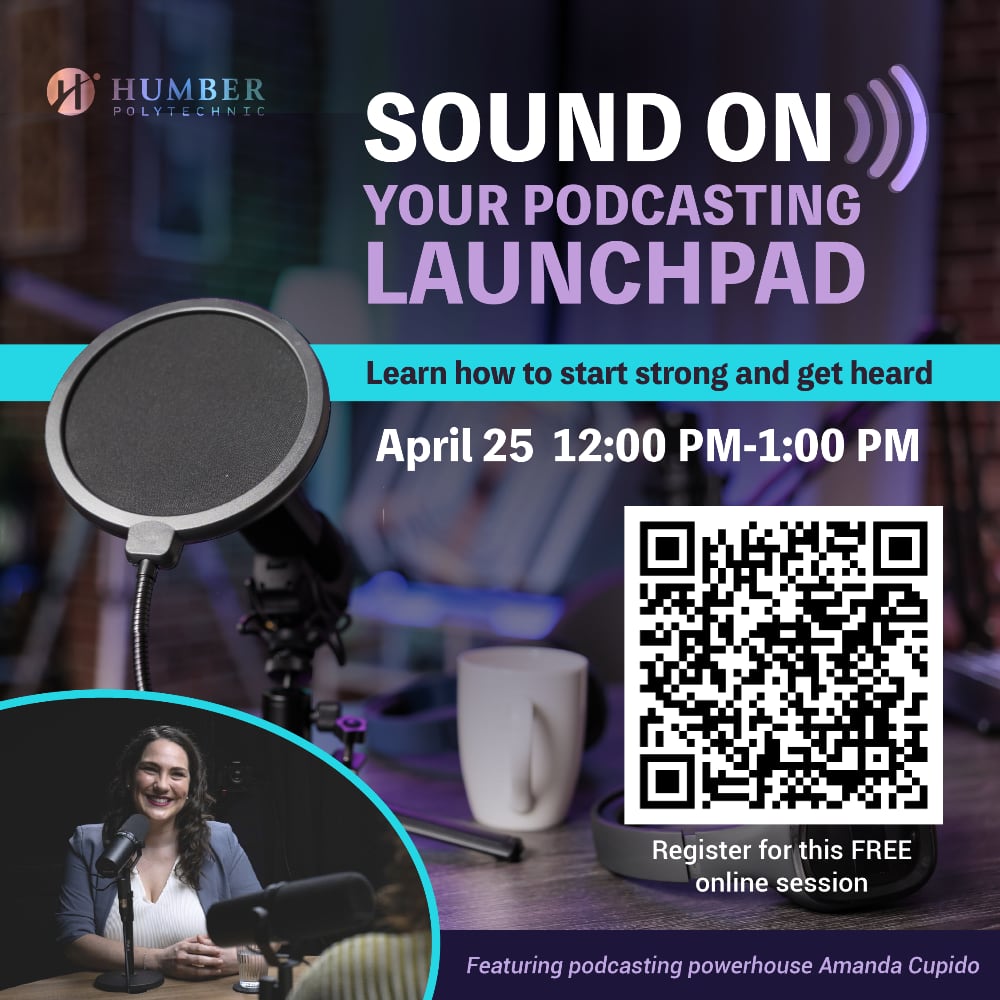 Thinking of starting a podcast? Join our online session with Amanda Cupido, founder of Lead Podcasting, as she shares insights on launching and growing your show. 

Sign up here: dlvr.it/TKD6bb 
#StartAPodcast #PodcastTips #HumberEvents