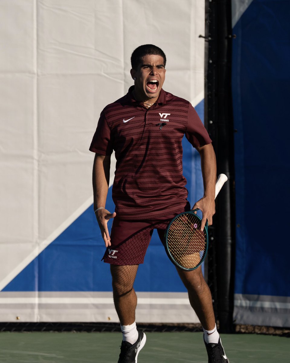 HokiesMTennis's tweet image. Ilyas picked up his first ACC Champs win on Court No. 2 yesterday 7-5, 6-4 π€©