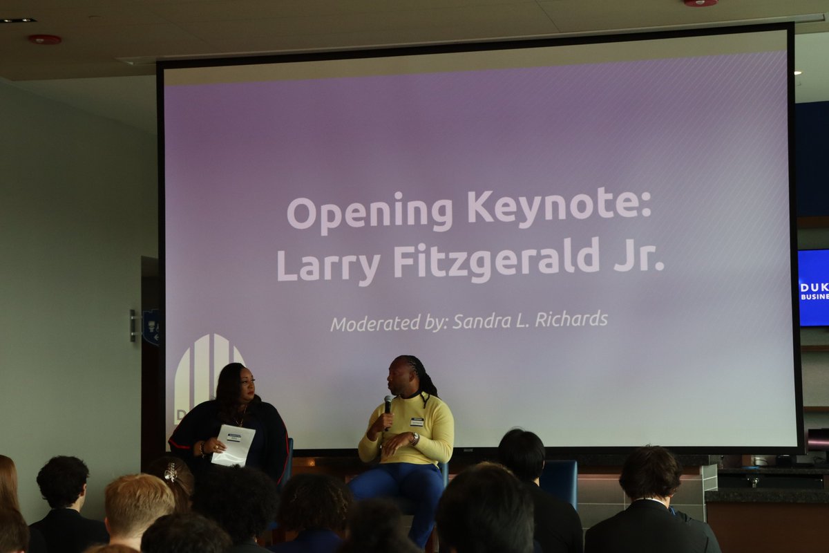 Larry Fitzgerald (@larryfitzgerald) on Twitter photo Grateful to speak with <a href="/SandraLRichards/">Sandra L Richards</a> at the <a href="/dsbconference/">Duke Sports Business Conference</a> about my transition from professional sports to investingāand the mindset that drives success in both.
Appreciate the students who leaned in and asked thoughtful questions, and the leaders who continue to elevate these Grateful to speak with <a href="/SandraLRichards/">Sandra L Richards</a> at the <a href="/dsbconference/">Duke Sports Business Conference</a> about my transition from professional sports to investingāand the mindset that drives success in both.
Appreciate the students who leaned in and asked thoughtful questions, and the leaders who continue to elevate these
