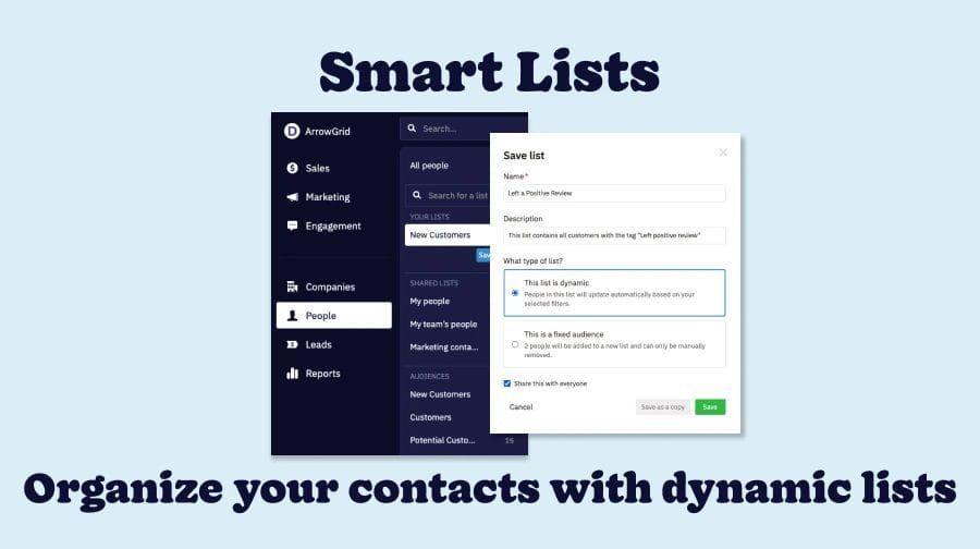 nutshell's tweet image. 🎯 Target smarter with Nutshell! 🚀 Introducing Smart Lists & Fixed Audiences for seamless contact management. Dynamic or static, you choose! Available on Sales Pro & above. Learn more: nutshell.com/blog/manage-co…
#Nutshell #SmartLists #FixedAudiences