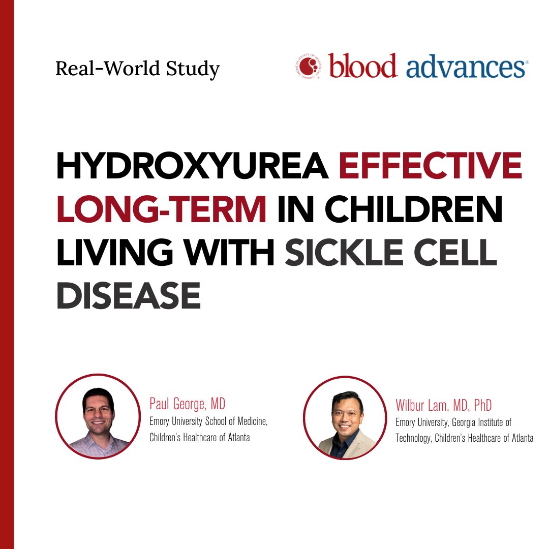 ASH (@ash_hematology) on Twitter photo A new real-world study shows hydroxyurea works โ and keeps working. Children with #SickleCell disease who consistently took hydroxyurea had fewer ER visits and spent fewer days in the hospital.
๐ ow.ly/zqte50VCtwz
#Hematology <a href="/BloodAdvances/">Blood Advances</a> <a href="/PaulEGeorgeMD/">Paul George</a> <a href="/WilburLam/">Wilbur Lam</a> A new real-world study shows hydroxyurea works โ and keeps working. Children with #SickleCell disease who consistently took hydroxyurea had fewer ER visits and spent fewer days in the hospital.
๐ ow.ly/zqte50VCtwz
#Hematology <a href="/BloodAdvances/">Blood Advances</a> <a href="/PaulEGeorgeMD/">Paul George</a> <a href="/WilburLam/">Wilbur Lam</a>