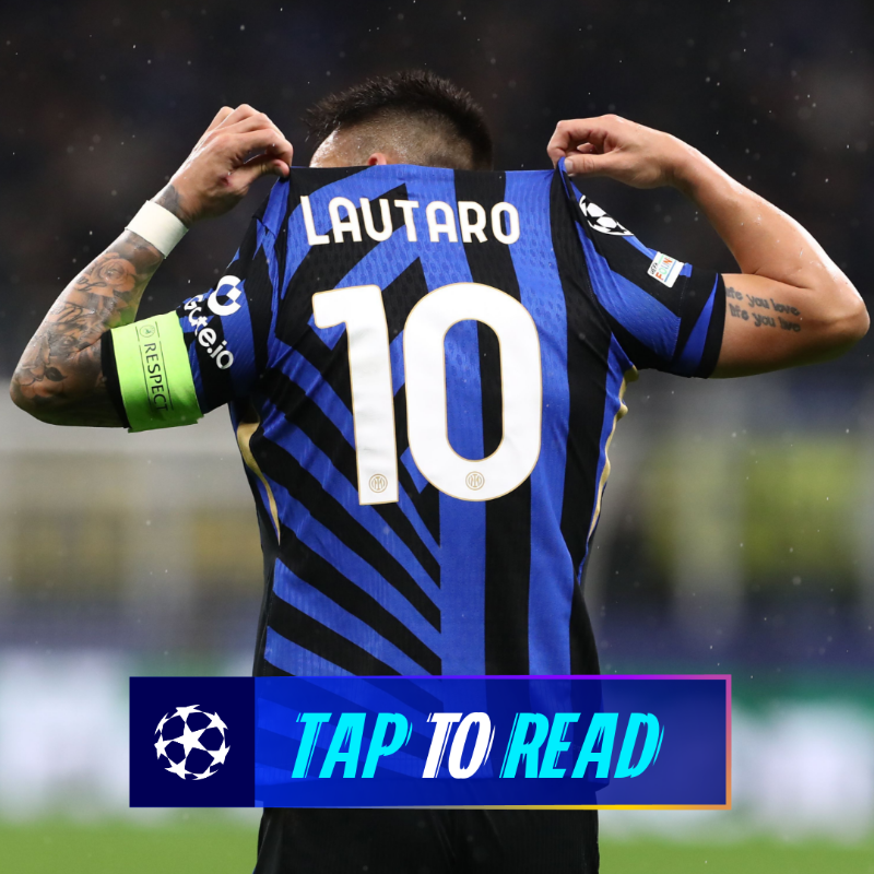ChampionsLeague's tweet photo. ✅ Hold-up and link play
✅ Dribbling ability
✅ Defending from the front

Rafa Benítez: Lautaro Martínez provides a lesson to young forwards about what is required from a player operating in his position at the elite level 🗒️

#UCL