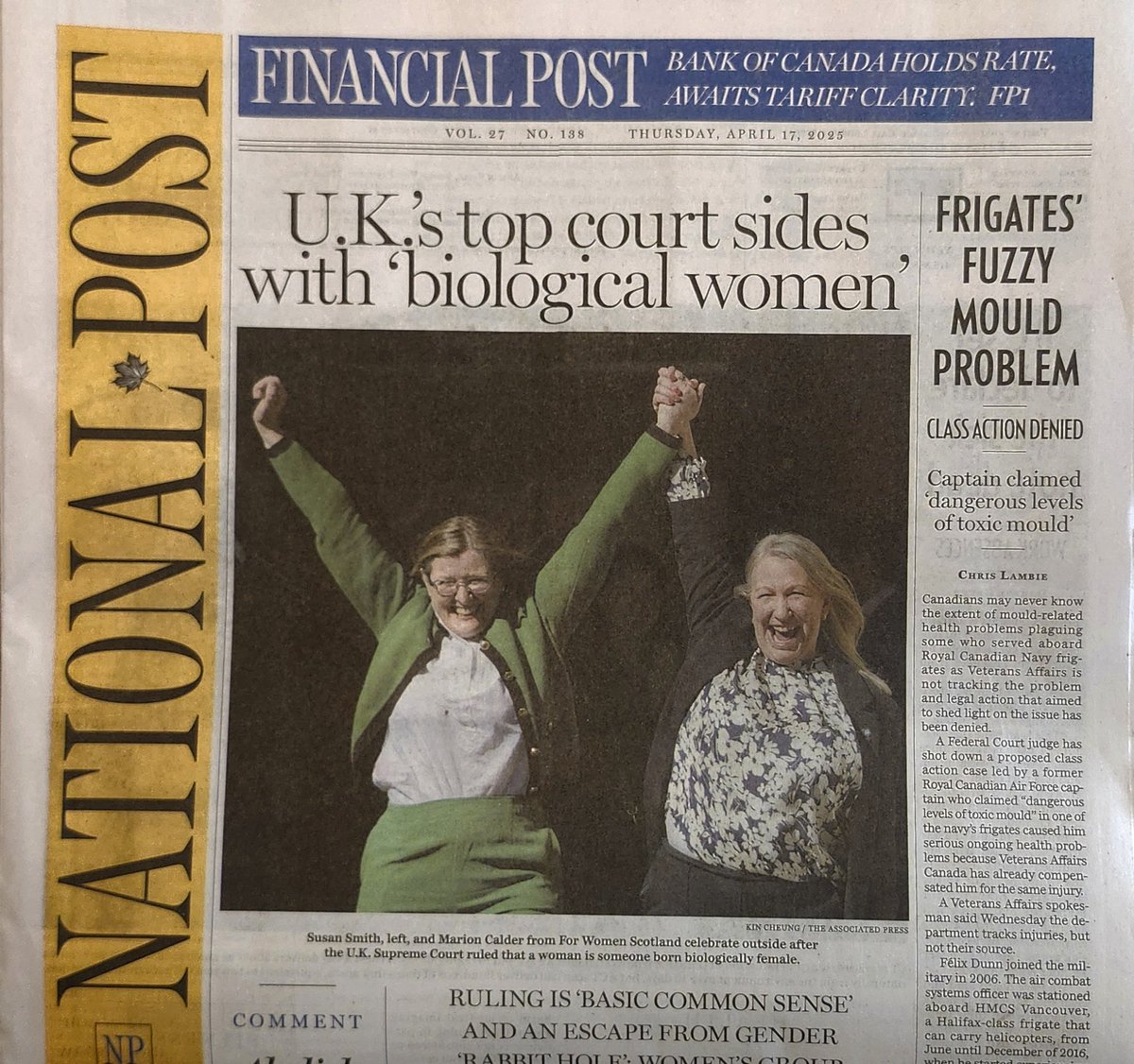 judyrudin's tweet photo. Well, well, well...

#Sheros
#UKpoli #cdnpoli #bcpoli

(For gawd's sake! 
Don't tell Canadians! 
We wouldn't want our women to get so uppity. #TooLate #womensexbasedrights) https://t.co/D03Cvbctsl
