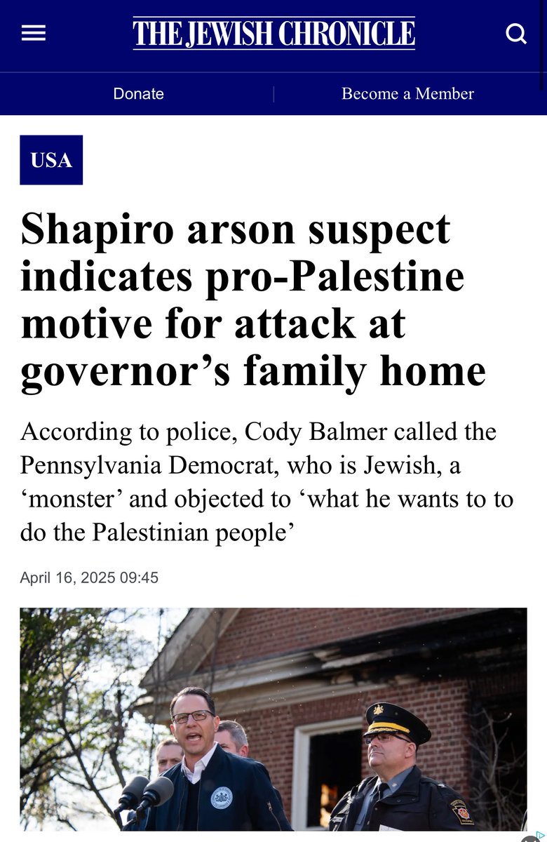LauraLoomer's tweet image. Play stupid games, win stupid prizes.
The media doesn’t want you to know that the man who set fire to the Governor’s mansion in PA did so because @GovernorShapiro is Jewish and the arsonist proclaimed that “his people” aka the Palestinians were under attack.
It appears that…