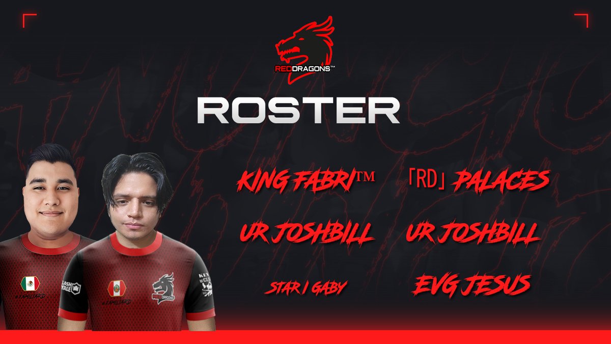 Red Dragons (@redragons01) on Twitter photo PRESENTACION 🗣️
Roster para los clasificatorios de la
<a href="/CR_Supremacy/">Supremacy League</a>🏆
🇵🇪 <a href="/PalacesCR/">Palaces✨</a>
🇵🇪 <a href="/JoshBilL005/">JoshBilL🇵🇪</a>
🇵🇪 <a href="/Fabri__CR/">𝐹𝑎𝑏𝑟𝑖</a>
🇵🇪 <a href="/TemisT_CR/">T E M I S T⚡</a>
🇳🇮 <a href="/MoiCR99/">Ⲙⲟⲓ</a>
🇲🇽 <a href="/JLmr7777/">JESUS</a>
🏴☠️<a href="/Gabyqueen_21/">Gaby🌸</a>
💼 <a href="/KevinBloxJC_28/">到KevinBloxJC☘️✨</a>
💼 <a href="/TemisT_CR/">T E M I S T⚡</a> PRESENTACION 🗣️
Roster para los clasificatorios de la
<a href="/CR_Supremacy/">Supremacy League</a>🏆
🇵🇪 <a href="/PalacesCR/">Palaces✨</a>
🇵🇪 <a href="/JoshBilL005/">JoshBilL🇵🇪</a>
🇵🇪 <a href="/Fabri__CR/">𝐹𝑎𝑏𝑟𝑖</a>
🇵🇪 <a href="/TemisT_CR/">T E M I S T⚡</a>
🇳🇮 <a href="/MoiCR99/">Ⲙⲟⲓ</a>
🇲🇽 <a href="/JLmr7777/">JESUS</a>
🏴☠️<a href="/Gabyqueen_21/">Gaby🌸</a>
💼 <a href="/KevinBloxJC_28/">到KevinBloxJC☘️✨</a>
💼 <a href="/TemisT_CR/">T E M I S T⚡</a>