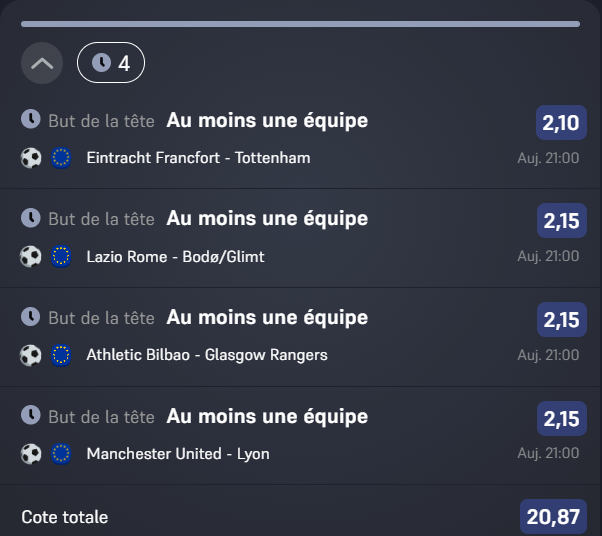Papa_rieur's tweet photo. Joueur décisif Mario Gotze 2.50
Joueur décisif Brennan Johnson 2.60
Tir cadré Johnson a 1.85 
Combi 4 joueurs décisifs (avec sub) voir photo cote a 12
Combi Full tete sur les 4 matchs a 20.87

Que des petits % mais je vois des buts ce soir !!! https://t.co/lbzbJDUdAK