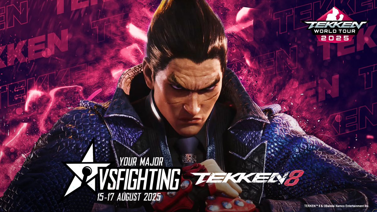 We are happy to announce that VSFighting XIII is a part of the Tekken World Tour this year! Get in the lab, and we’ll see you in August! 💪

Thanks <a href="/BNEesports/">Bandai Namco Esports</a> 🔥 #vsf #TWT2025