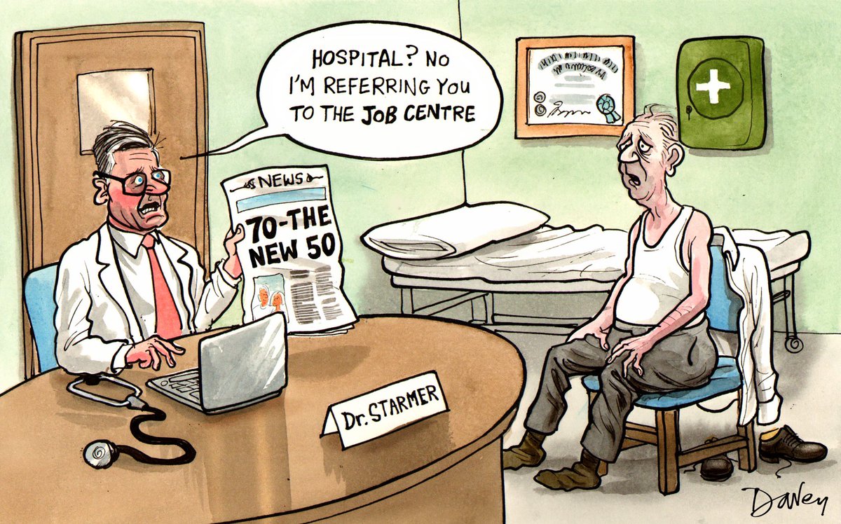 Political Cartoon (@cartoon4sale) on Twitter photo Andy Davey: The IMF announces that "70 is the new 50" & we should carry on working unto dotage. Starmer announces that he will slash NHS waiting list by getting GPs to refer patients to outside specialists <a href="/Telegraph/">The Telegraph</a> - political cartoon gallery in London original-political-cartoon.com Andy Davey: The IMF announces that "70 is the new 50" & we should carry on working unto dotage. Starmer announces that he will slash NHS waiting list by getting GPs to refer patients to outside specialists <a href="/Telegraph/">The Telegraph</a> - political cartoon gallery in London original-political-cartoon.com