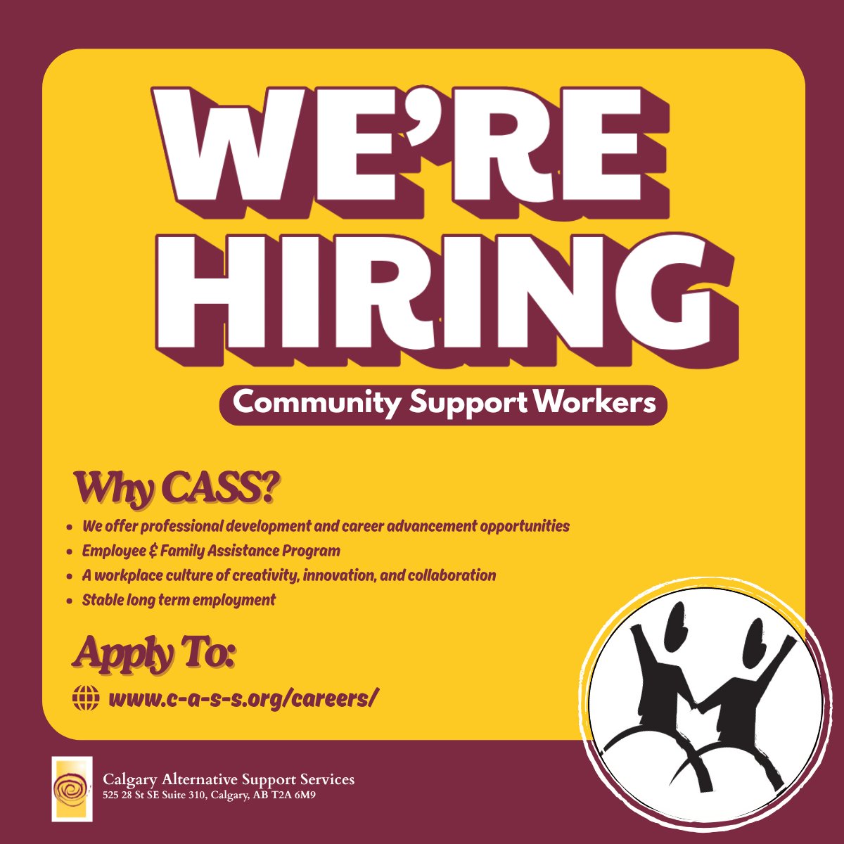 ✨ CASS is hiring!
Are you passionate about building inclusive communities and supporting people to live their best lives? Join our team of caring, creative, and dedicated professionals!
 To learn more about visit our careers page:
 c-a-s-s.org/careers/
#CASSYYC #NowHiring