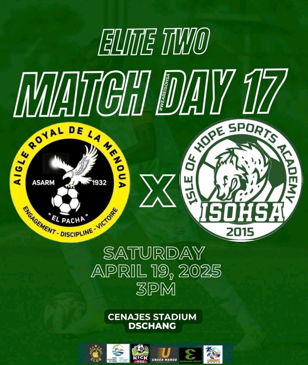 Switching our attention to Dschang for the penultimate game in the regular season 
#WeAreIsohsa💚🤍