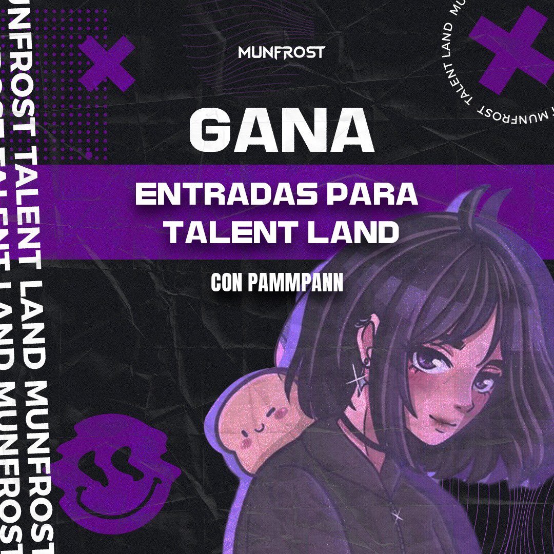 pammpann's tweet photo. Quieres una entrada doble para ir a Talent Land??💜
Participa:
  ⋆˙⟡ Follow a @munfrost y @pammpann 
  ⋆˙⟡ Like y Rt
  ⋆˙⟡ Menciona a quien llevarías contigo!
Mucha suerte! ^^ (solo participa si si puedes asistir pls!) 
Anuncio ganador este Domingo 20✨ Gracias a Munfrost^^ https://t.co/a8AI9C5eD6