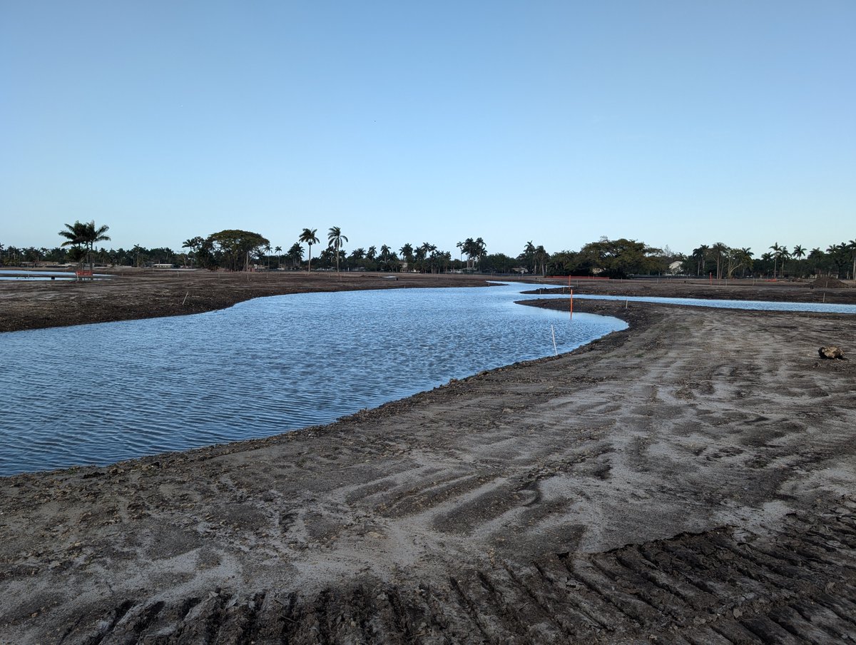 Coming together at Hollywood Beach Golf Club. Pictured is a canal that crosses the 7th, 8th, and 14th holes in position to challenge golfers with driveable par fours on some days and strong two-shotters on others based on tee placement.