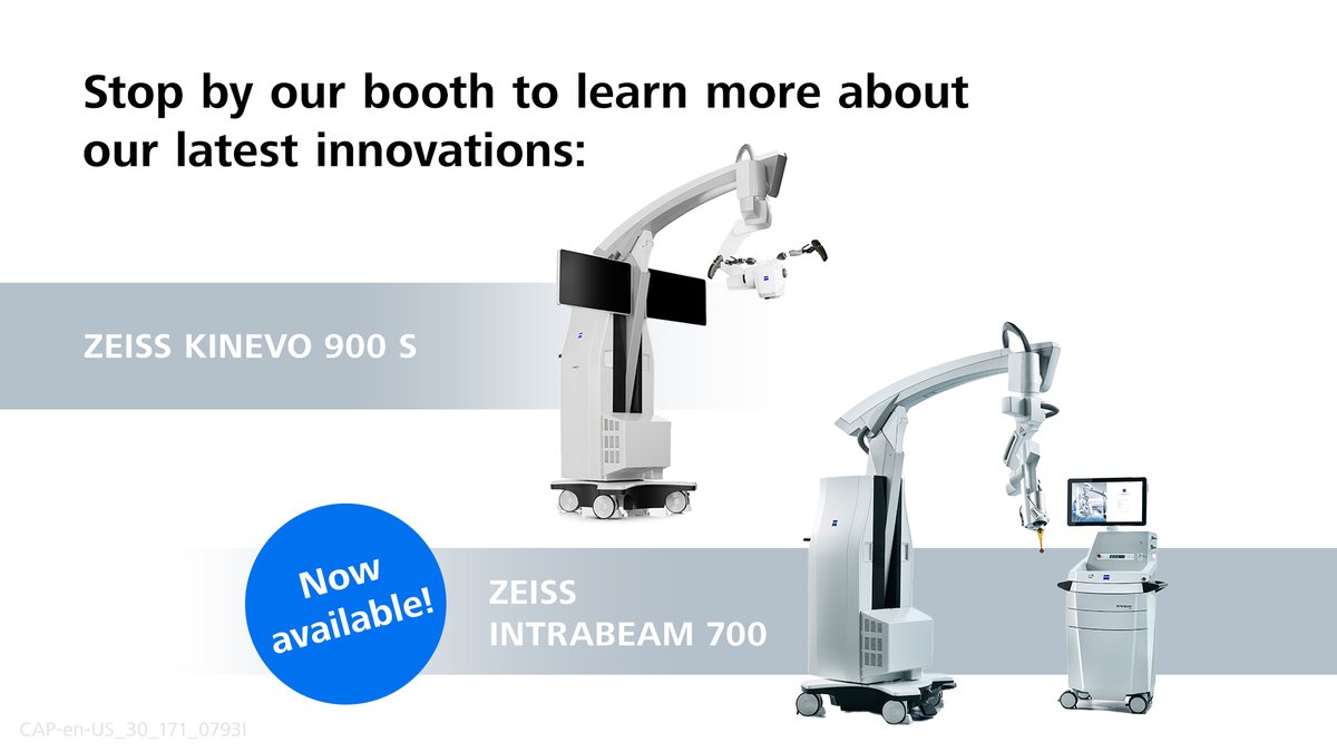 Join us at #AANS2025! We are excited to announce that ZEISS will be participating in the AANS Annual Scientific Meeting 2025 in Boston, MA from April 25-28, 2025! Make sure to visit us at Booth #625 to discover our latest innovations in neurosurgery.

#ZEISSmeditec #Neurosurgery