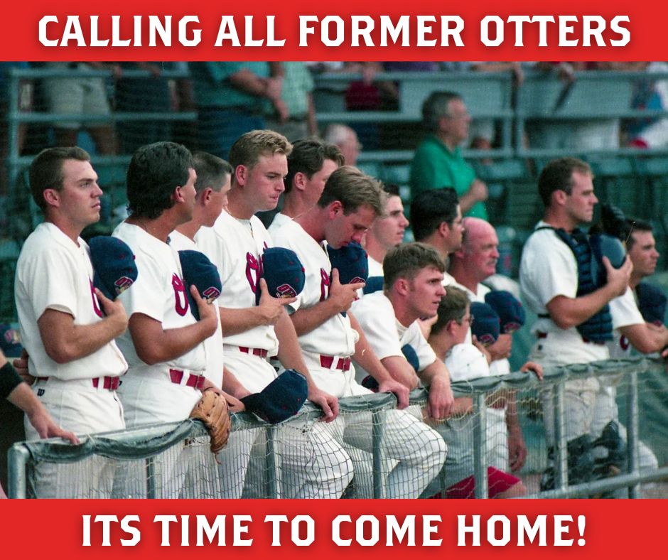 Hey Otters alumni — it’s time to come home. 🦦

We’re celebrating 30 seasons at Bosse Field and want YOU there!
Fill this out 👉 buff.ly/QvlZcmq

Tag your old teammates and help us spread the word!
#Otters30th #OttersAlumni #BosseField #EvansvilleOtters