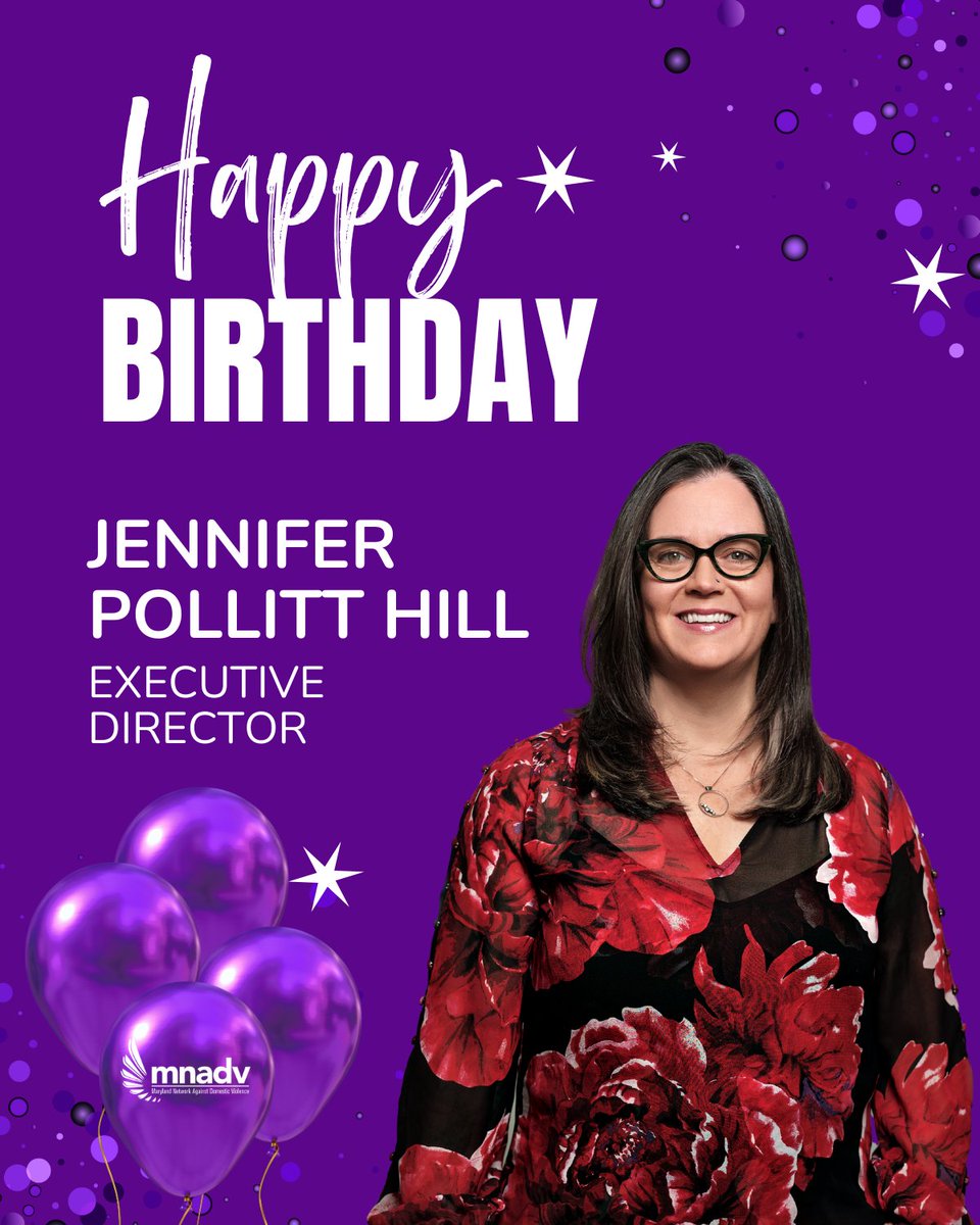 🎉 Happy Birthday, Jennifer Pollitt Hill! 🎉

Please join us in celebrating Jennifer Pollitt Hill, our incredible Executive Director here at MNADV!

Jennifer’s visionary leadership, unwavering commitment to our programs, and tireless advocacy for systemic change continue to move