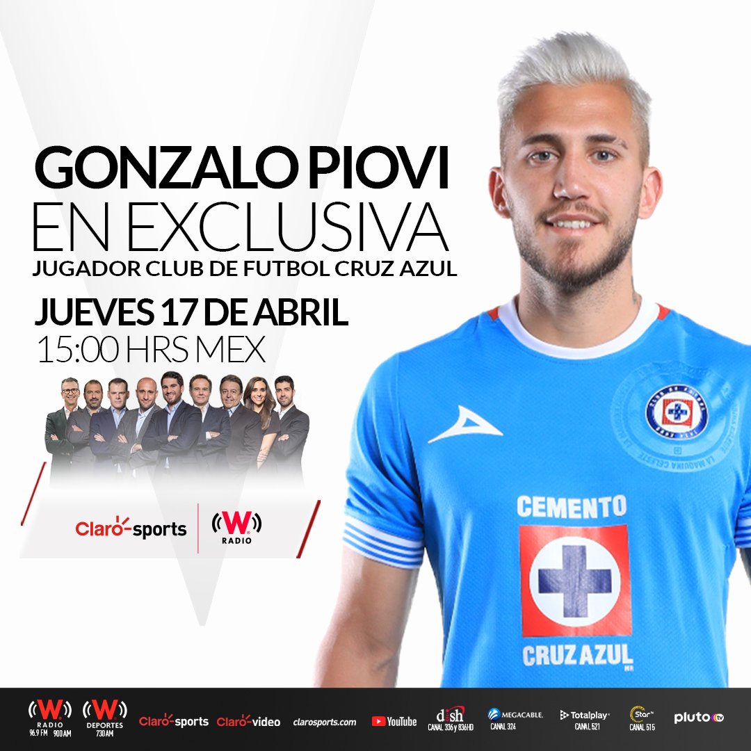 ¡INVITADO DE LUJO! 🤩⚽🚂

El defensa de Cruz Azul, Gonzalo Piovi, estará HOY EN EXCLUSIVA 🚨 para #ClaroSportsEnW platicando sobre el gran momento que vive la escuadra celeste 💥