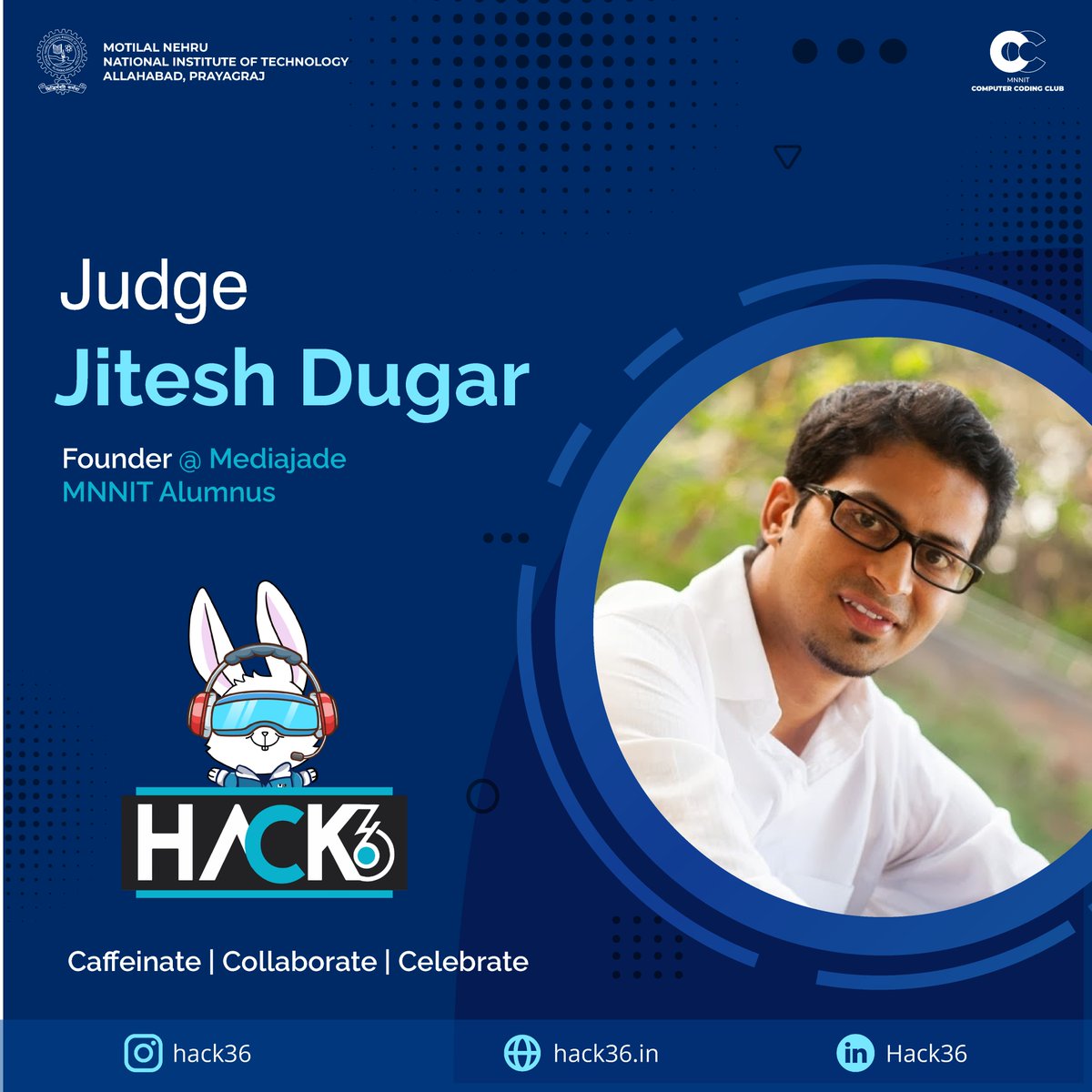 Hack 36 (@hack36mnnit) on Twitter photo A star-studded panel just got brighter!
Hack36 proudly welcomes <a href="/jiteshdugar/">Jitesh Dugar</a> MNNIT'12 alum, Founder of Mediajade & verifi.email.
Excited to have him as a judge!
#UnchainTheHacks
#Hack36
#MNNIT
#Hackathon_MNNIT
#Hackathon A star-studded panel just got brighter!
Hack36 proudly welcomes <a href="/jiteshdugar/">Jitesh Dugar</a> MNNIT'12 alum, Founder of Mediajade & verifi.email.
Excited to have him as a judge!
#UnchainTheHacks
#Hack36
#MNNIT
#Hackathon_MNNIT
#Hackathon
