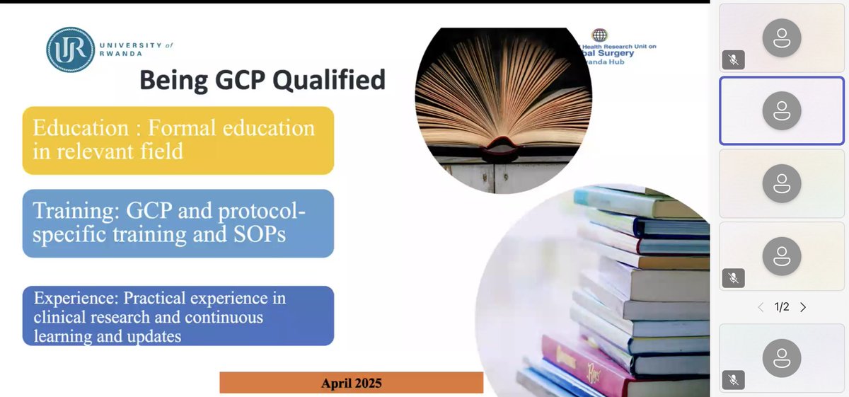 Global Surgery Research Hub Rwanda (@gsu_rwanda) on Twitter photo The virtual #GoodClinicalPractice training continues today <a href="/GSU_Rwanda/">Global Surgery Research Hub Rwanda</a> with teams from <a href="/Byumbahospital2/">BYUMBA LEVEL II TEACHING HOSPITAL</a>, <a href="/Ruhengerirefer1/">Ruhengeri Level 2 Teaching Hospital</a>, <a href="/ButaroHospital/">Butaro Hospital</a>, <a href="/KibogoraLTTH/">Kibogora Level Two Teaching Hospital</a>, <a href="/Bushenge_hos/">Bushenge Provincial Hospital</a> and <a href="/KibuyeRH/">Kibuye Referral Hospital</a>. #ClinicalTrials #healthresearch #safesurgery <a href="/Uni_Rwanda/">University of Rwanda</a> <a href="/UCmhs/">UR-CMHS</a> <a href="/NIHR_GSU/">NIHR Global Surgery</a> The virtual #GoodClinicalPractice training continues today <a href="/GSU_Rwanda/">Global Surgery Research Hub Rwanda</a> with teams from <a href="/Byumbahospital2/">BYUMBA LEVEL II TEACHING HOSPITAL</a>, <a href="/Ruhengerirefer1/">Ruhengeri Level 2 Teaching Hospital</a>, <a href="/ButaroHospital/">Butaro Hospital</a>, <a href="/KibogoraLTTH/">Kibogora Level Two Teaching Hospital</a>, <a href="/Bushenge_hos/">Bushenge Provincial Hospital</a> and <a href="/KibuyeRH/">Kibuye Referral Hospital</a>. #ClinicalTrials #healthresearch #safesurgery <a href="/Uni_Rwanda/">University of Rwanda</a> <a href="/UCmhs/">UR-CMHS</a> <a href="/NIHR_GSU/">NIHR Global Surgery</a>