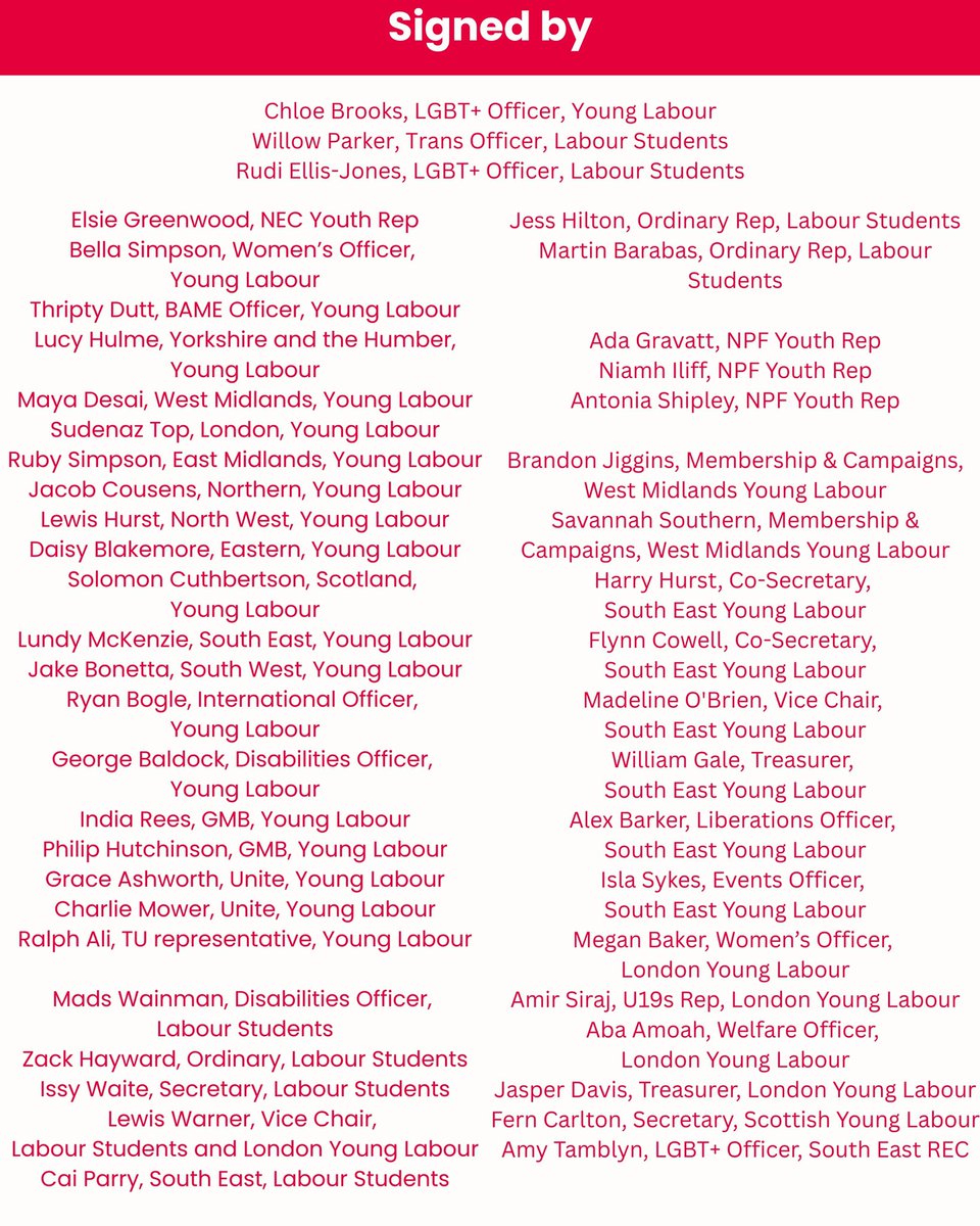 We weren’t able to sign this in time, but we fully support it. 

Scottish Labour Students stands in solidarity with our trans members and the wider LGBT+ community. We will always fight for the dignity and rights of trans people.

Trans rights are human rights. Today and always.