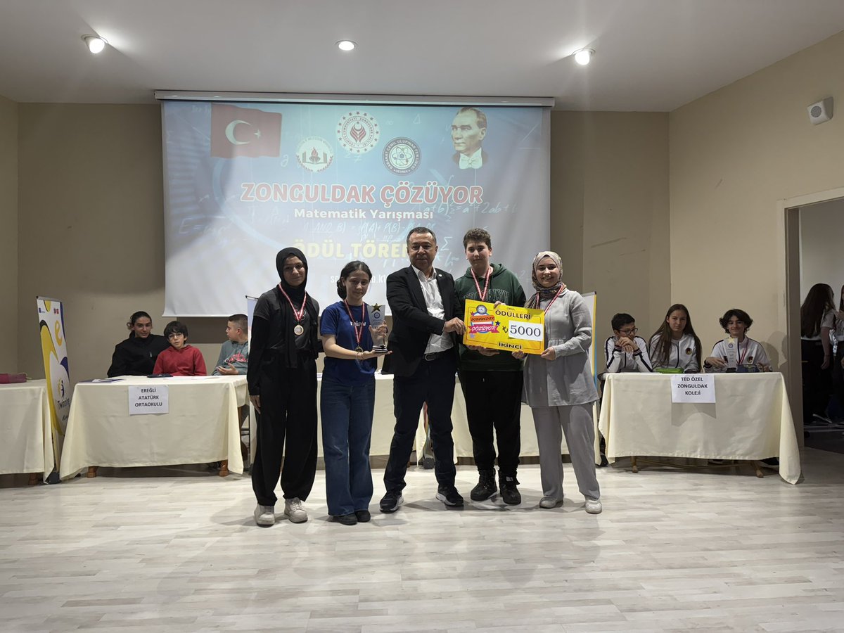 Scufenlise's tweet photo. Zonguldak Çözüyor Matematik Yarışması 2025  2. Aşama Bilgi Yarışmasında Dereceye giren okullar:
1. TED Özel Zonguldak Koleji
2.Alaplı Atatürk Ortaokulu
3. İbrahim Fikri Anıl Ortaokulu https://t.co/cu3ZFP39qP