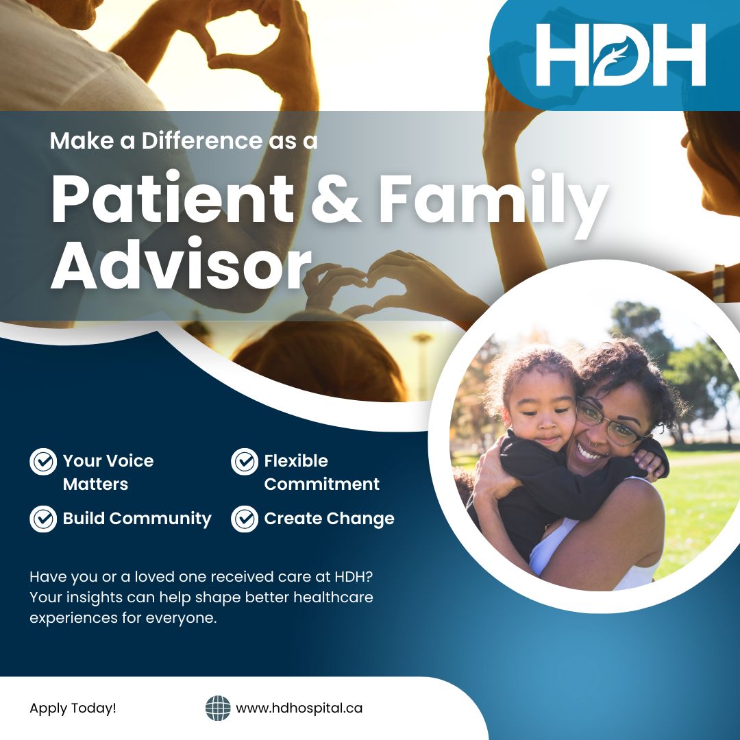 📣 Make a Difference as a Patient &amp; Family Advisor at HDH! 
Been a patient or caregiver at Hanover &amp; District Hospital? Your voice matters! Join our advisory team. Details: hdhospital.ca/PFAC-volunteer

#PatientVoice #Healthcare #CommunityEngagement