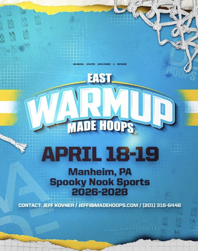 🚨COLLEGE COACHES 

You’re going to want to see this group in action. 

Schedule for this weekend at Spooky Nook:

4/18/25 6:50 PM vs Central PA ELITE CC Court 6

4/19/25 11:30 AM vs SJ Titans Court 11

4/19/25 6:30 PM vs Team Final Black MHC Court 4