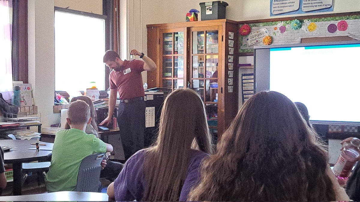 Thank you, Matthew from <a href="/cityutilities/">City Utilities</a> for speaking with our WINGS students about Environmental Engineering. Your demonstrations with water was neat. <a href="/officialSPS/">Springfield Public Schools</a> <a href="/PhelpsCenter/">Phelps Center</a>