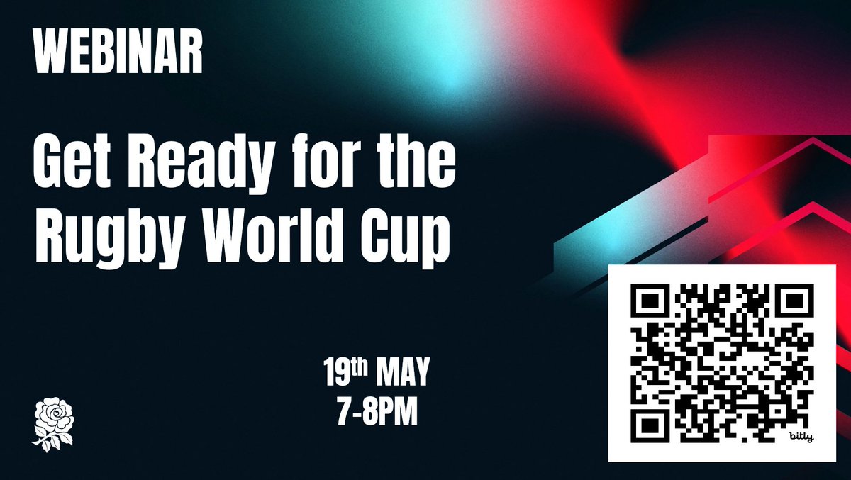 Get Ready for the Rugby World Cup

📅 Monday 19th May
🕖 7-8pm
🔗us06web.zoom.us/webinar/regist…