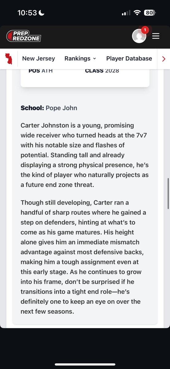 Carter Johnston 2028 tweet media