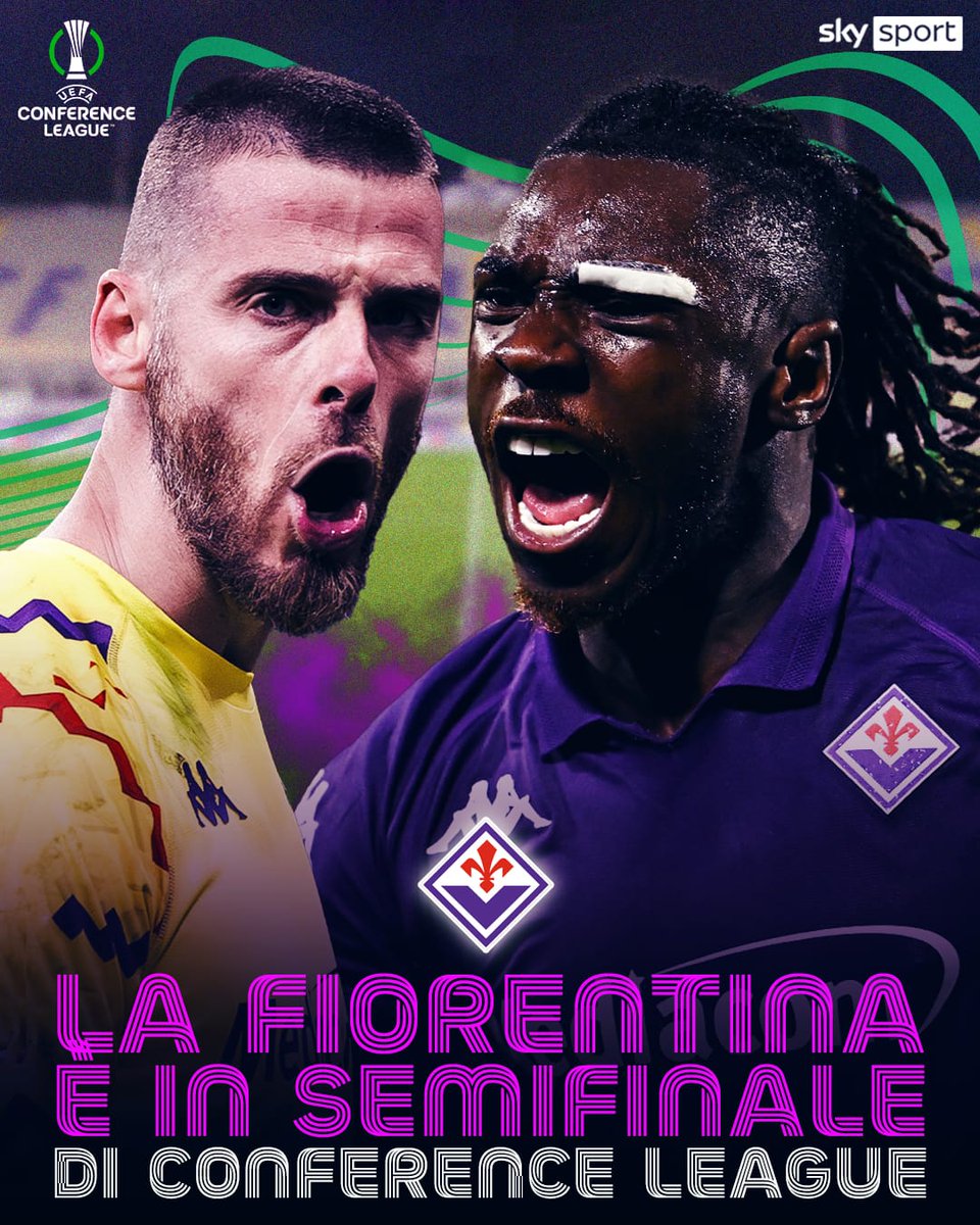 SkySport's tweet photo. ULTIM'ORA CONFERENCE LEAGUE
Fiorentina-Celje 2-2 (agg. 4-3)
⚽️ #Mandragora (37'), #Matko (54'), #Nemanic (66'), #Kean (67')
🔗 https://t.co/Y0Nr7JyUIa
#SkySport #Fiorentina #UECL #SkyUECL #FiorentinaCelje https://t.co/Ls6s7ETgCY