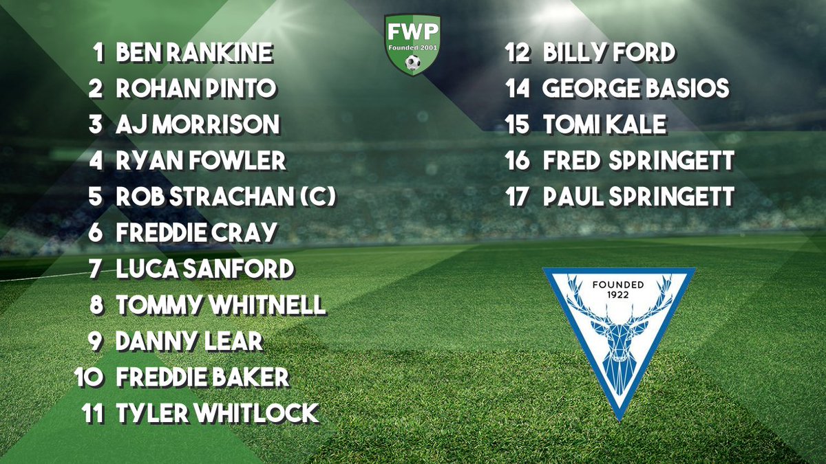 EBTheDeres's tweet photo. ERITH &amp; BELVEDERE: Rankine Pinto Morrison Fowler Strachan (C) Cray Sanford Whitnell Lear Baker Whitlock; SUBS: Ford Basios Kale Springett Springett https://t.co/ihlCFT26nV https://t.co/d20Tvv0tMP