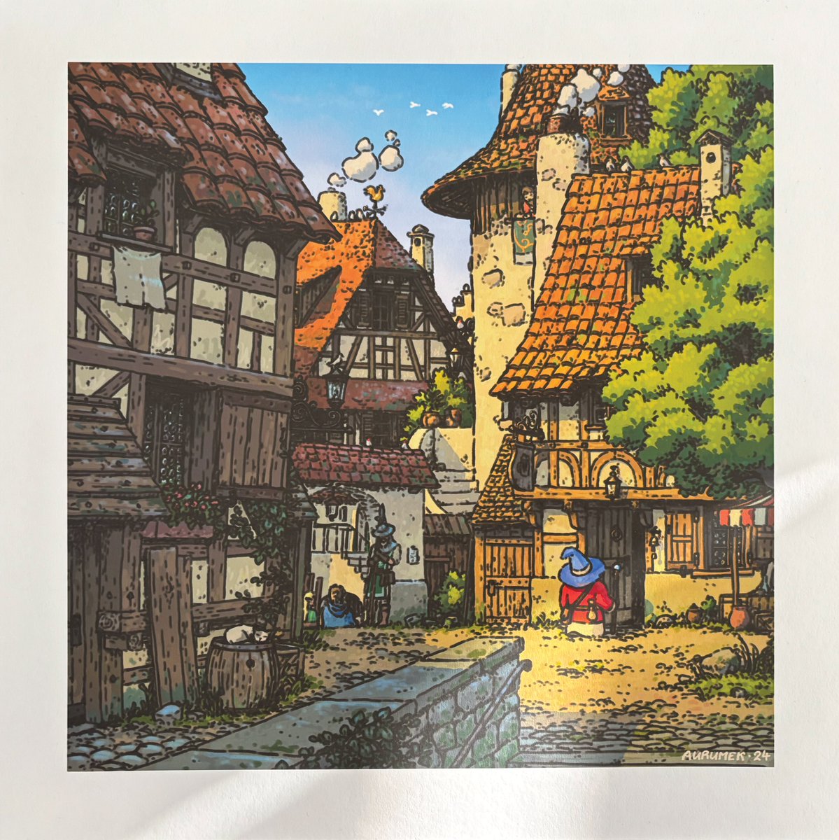 This week I received my official prints from <a href="/Aurumek_/">𝐀𝐮𝐫𝐮𝐦𝐞𝐤 (𝐒𝐢𝐦𝐨𝐧 𝐇𝐢𝐧𝐭𝐞𝐫𝐦𝐚𝐧𝐧)</a> -  a talented artists that paints a picture of a world that never existed but we all long to visit.

These professionally-made prints are even more beautiful than they are online, and soon they'll hang on the wall! 🖼️