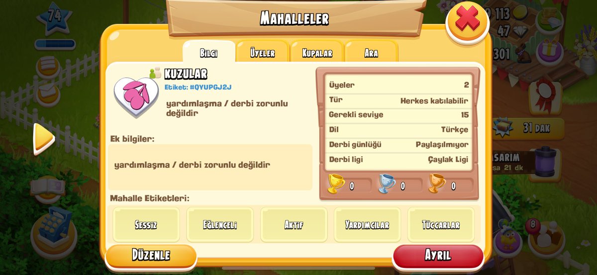 ilk defa mahalle kurdum dostlar herkese aciktir bekleniyosunuz 🤏🏼🤏🏼🤏🏼