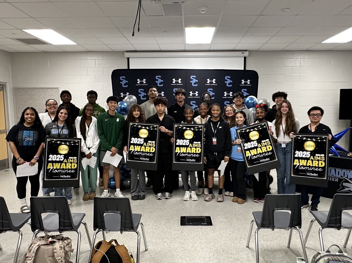 Alvin ISD (@alvinisd) on Twitter photo Congratulations to the #AIMS nominees from <a href="/ShadowCreekHS/">Shadow Creek HS</a>! Winners to be announced at AIMS Awards Ceremony on May 12! Congratulations to the #AIMS nominees from <a href="/ShadowCreekHS/">Shadow Creek HS</a>! Winners to be announced at AIMS Awards Ceremony on May 12!