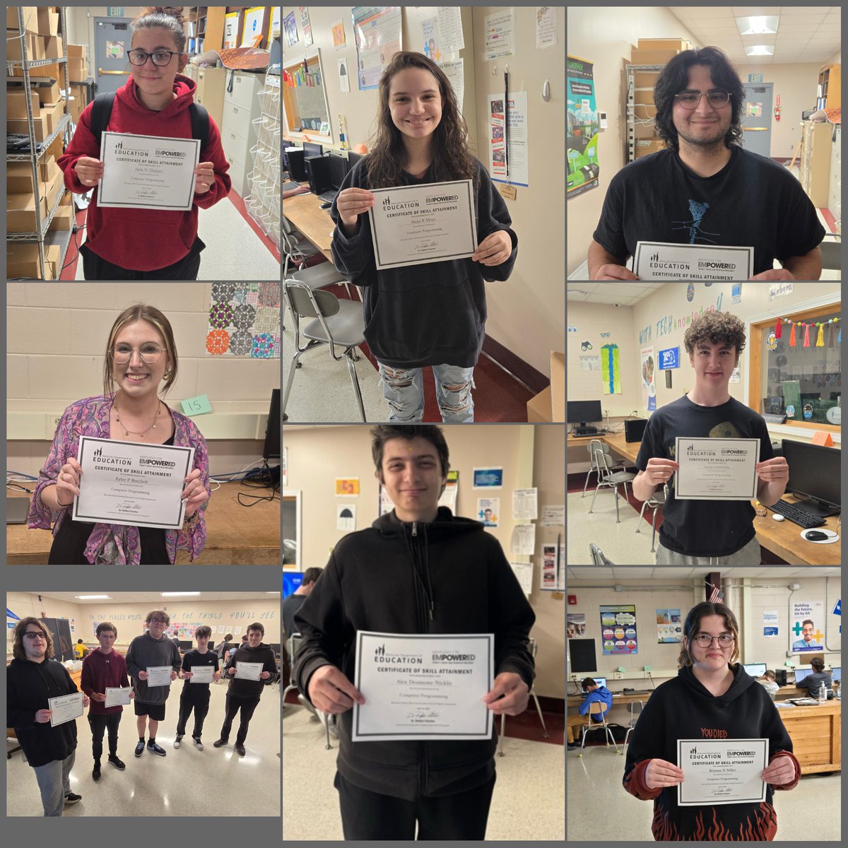 This crew is officially Career Ready in Computer Programming! Super proud of them!