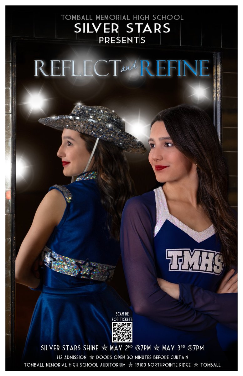 TMHS Silver Stars Shine presents "Reflect and Refine" May 2 and 3 at 7pm in the TMHS Auditorium.  Tickets on sale now at tmhssilverstars.net #BECATS