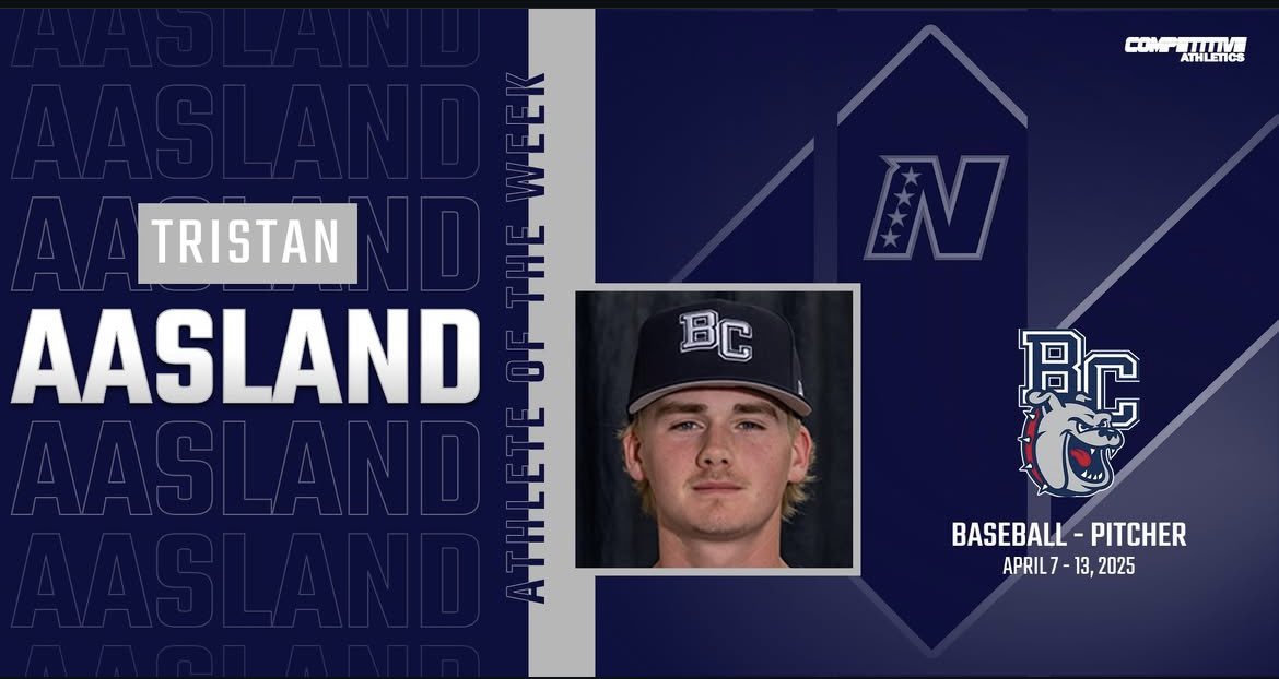BC Baseball (@courterfield) on Twitter photo Big ups to <a href="/TristanAasland/">Tbaseball24</a> for the Pitcher of the Week award last week after his performance on Sunday!
7 IP, 1 H, 0 R, 0 BB, 11 K Big ups to <a href="/TristanAasland/">Tbaseball24</a> for the Pitcher of the Week award last week after his performance on Sunday!
7 IP, 1 H, 0 R, 0 BB, 11 K
