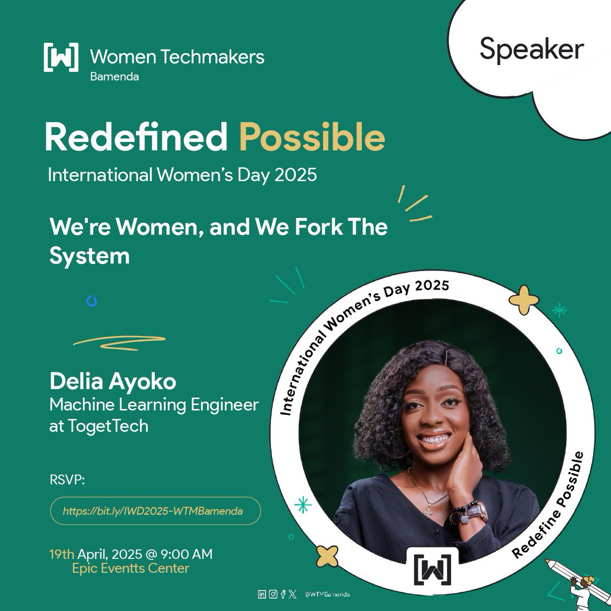 We're Women and We Fork the System! 🚀 Don't miss out! 

Event details: bit.ly/IWD2025-WTMBam…

#WTMRedefinePossible #WTMBamendaIWD2025 #WTMBamendaIWD 
#IWD2025
