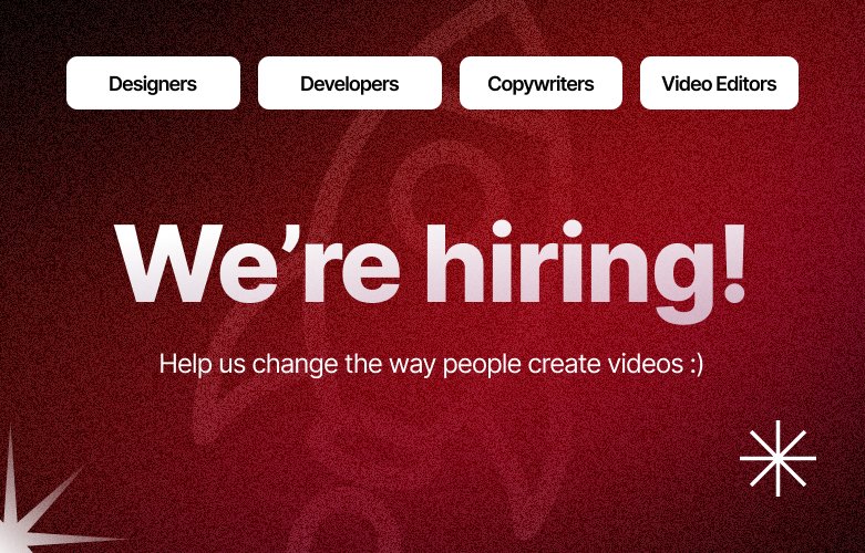 VideoGenApp's tweet photo. 🚨 We’re hiring at VideoGen → https://t.co/Skp0J21VM3

Help us build the future of video with AI — 3M+ users in 190+ countries. Backed by top investors. Growing fast.

🌟 Roles:
- Graphic Designer
- Copywriter
- Software Developer
- Video Editor

📍Hybrid (SF) or Remote (Intl) https://t.co/fYv1OmpdaE
