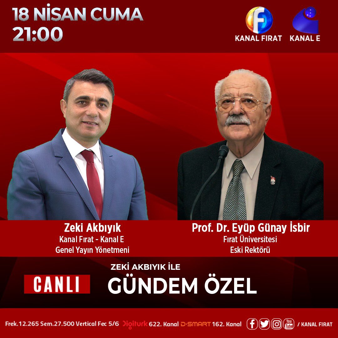 ZEKİ AKBIYIK (@zekiakbiyik) on Twitter photo Gündem programının konuğu
📣#gündem
🗓 Cuma
⏰21.00
📺 #KanalFırat
🌎kanalfirat.com.tr
Canlı Yayın Linkleri
🛰kanalfirat.com.tr/canli-yayin
📡youtube.com/user/KANALFIRAT
📡x.com/KANALFIRAT
📡facebook.com/KANALFIRAT
<a href="/firatresmihesap/">Fırat Üniversitesi</a> <a href="/firatunivet/">FıratÜniVet Öğrenci Topluluğu</a> #Fırat50Yaşında Gündem programının konuğu
📣#gündem
🗓 Cuma
⏰21.00
📺 #KanalFırat
🌎kanalfirat.com.tr
Canlı Yayın Linkleri
🛰kanalfirat.com.tr/canli-yayin
📡youtube.com/user/KANALFIRAT
📡x.com/KANALFIRAT
📡facebook.com/KANALFIRAT
<a href="/firatresmihesap/">Fırat Üniversitesi</a> <a href="/firatunivet/">FıratÜniVet Öğrenci Topluluğu</a> #Fırat50Yaşında