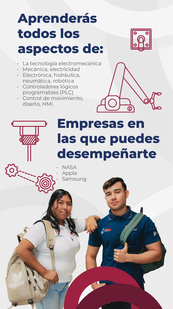 ¿Te late la tecnología, la mecánica y la electricidad?
¡Estudia Ingeniería Electromecánica en el #TecNMChampotón!
Aprende a diseñar, mantener y liderar proyectos de alto nivel técnico.

Más info: bit.ly/49GhcCr o al 982 265 5083.

#Electromecánica #JaguaresDeLaBahía